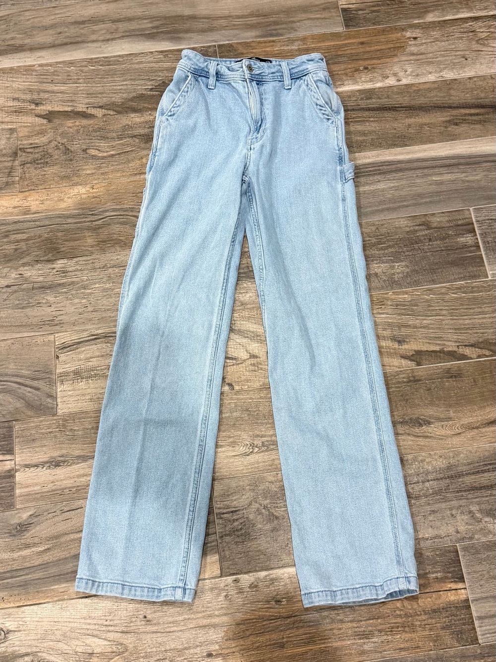 Hollister Ultra High Rise Dad Jeans Light Blue Sz 00L